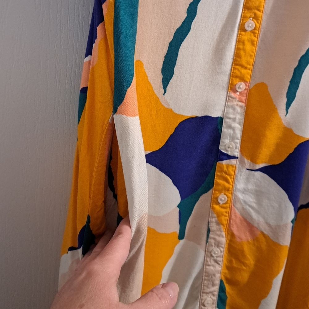 Ava & Viv Colorful Abstract Midi/Maxi Dress 2X - Picture 5 of 7